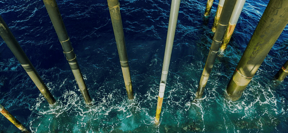 Oil platform support structure.