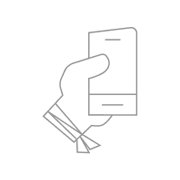 Ícone de pessoa segurando celular