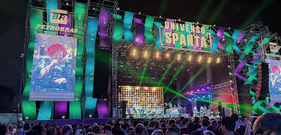 Palco do festival Universo Spanta, patrocinado pela Petrobras