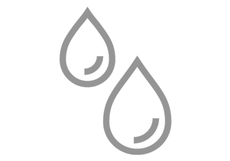 Ilustração simplificada de duas gotas de água.